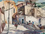 Frank Leonard Brooks, Untitled - Village Street, Mexico