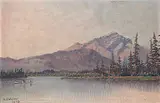 Henry Josiah de Forest, Untitled - Mountain View with Steamer in Foreground, 1898, oil on canvas board