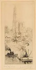 Walter Raymond Duff, New York #50 imp. No7, etching on paper