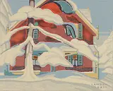 Lawren Harris, Red House, 1931, colour silkscreen on paper