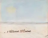 Nigel Lawrence, Hauling Hay, 1981, pastel on paper
