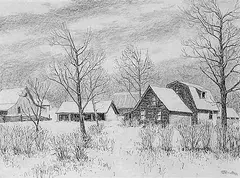 James Stanford Perrott, Country Living, 1993, ink and pastel on paper