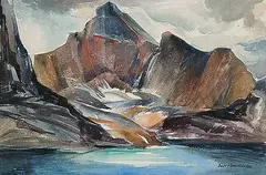 Untitled - Pyramid Mountain by Bartley Robilliard Pragnell, 1948, watercolour on paper, sold Apr 2005