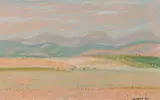 Sharyn Scarff, Confetti Landscape, 1990, oil pastel on paper