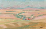Sharyn Scarff, Pincher Creek, 1990, oil pastel on paper