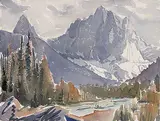 Mt. Verendrye by Margaret Shelton, 1979, watercolour on paper, sold Apr 2005