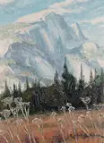 Robert Edward Wood, Golden Meadow, 1995, oil on hard board