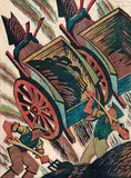 Sybil Andrews, Michaelmas #29/60, 1935, colour lino block on paper