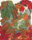 Paul-Vanier Beaulieu, Untitled - The Cock, 1968, watercolour on paper
