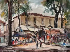 Frank Leonard Brooks, Pa...zcuaro - Mexico, 1950, watercolour on paper