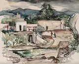 Frank Leonard Brooks, Untitled - A Mountain Village, Mexico