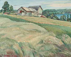 Robert Donald Bruce, Untitled - Manitoba Landscape, 1941, oil on canvas