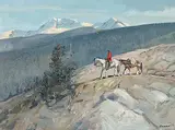Peter Maxwell Ewart, Near Storm Mountain, oil on hard board