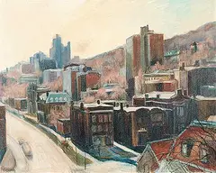 Ingrid Harrison, View of Dr. Penfield - Spring, 1970, oil on canvas