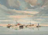 Ronald Threlkeld Jackson, Evening, oil on canvas board