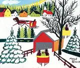 Maud Lewis, Untitled - The Sleigh Ride, 1964, enamel on paper board