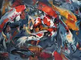 Gabor L. Nagy, One Showa Sanshoku, 1998, oil on canvas