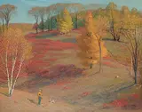 Addison Winchell Price, Untitled - The Hunter, oil on hard board