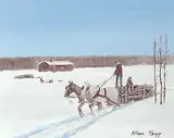 Allen Sapp, Untitled - Getting a Load of Wood