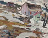 René Richard, Untitled - Gaspe in Spring, 1961, oil on hard board