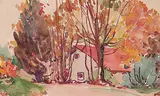 Mildred Valley Thornton, Untitled - House with Red Roof