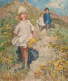 Dorothea - Attributed Sharp, Untitled - Children on the Bluffs, 1934, oil on canvas