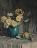 Hendrik Jan Wesseling, Untitled - Flowers and Fruit, oil on canvas laid down on board