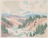 A.C. and Barbara Leighton - Barleigh, Morley #Artist's Proof, colour wood block on paper