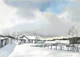 Brian Marshall Atyeo, Caroline March, watercolour on paper
