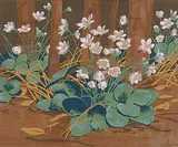 A. J. Casson, Hepatica Hepatic, colour silkscreen on wood veneer