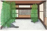 Jerry Richard Didur, Courtyard Garden, 1986, acrylic on paper