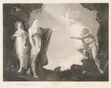 The Tempest, Act I, Scene II, The Enchanted Island: Before the Cell of Prospero by Johann Heinrich Füssli, 1797, etching on paper, sold Nov 2004