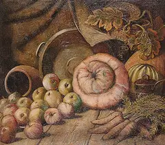 Claude W. Gray, Untitled - Autumn Still Life, 1939, oil on paper board
