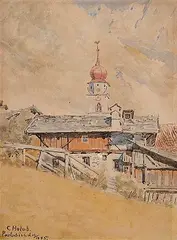 Georg Holub, Partsch..., 1895, watercolour on paper