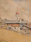 Georg Holub, Partsch..., 1895, watercolour on paper