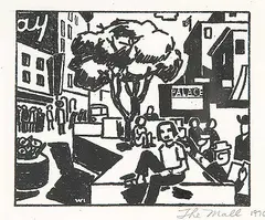 Wesley Fraser Irwin, The Mall, 1970, lithograph on paper