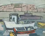 Wesley Fraser Irwin, Spanish Banks, Vancouver, acrylic on wood panel