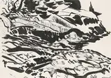 Illingworth Kerr, Shoreline, Saanich B.C. #2, 1971, ink on paper