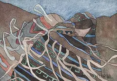 Irene Klar, Women of the Wind, 1981, watercolour on paper