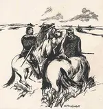 William Perehudoff, Metis Meeting Riel on Prairie upon his Return to Canada