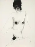 Violet Owen, Nude #I, charcoal on paper