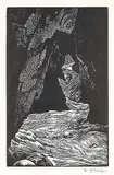 Walter J. Phillips, The Source of the Bow, 1936, wood engraving on paper