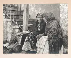 Reva Brooks, Platicas, 1950, black and white photograph on paper