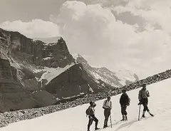 Leonard Juda Frank, Ready for the Ascent, Jasper National Park, black and white photograph on paper