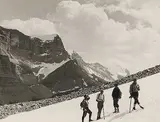 Leonard Juda Frank, Ready for the Ascent, Jasper National Park, black and white photograph on paper