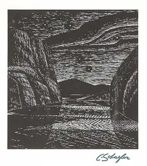 Carl Schaefer, Northern Night Pickerel River, 1932, offset lithograph on paper