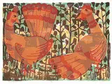 Red Birds #18/50 by John Harold Thomas Snow, 1976, colour lithograph on paper, sold Nov 2004