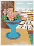 Priddis Landscape #83/100 by John Harold Thomas Snow, 1982, colour lithograph on paper, sold Nov 2004
