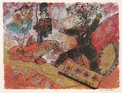 Theodore Tobiasse, H.C. Andersen: Le valeureux petit soldat #267/350, colour lithograph on paper
