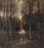 William Edwin Atkinson, Through the [Woods], 1925, oil on canvas